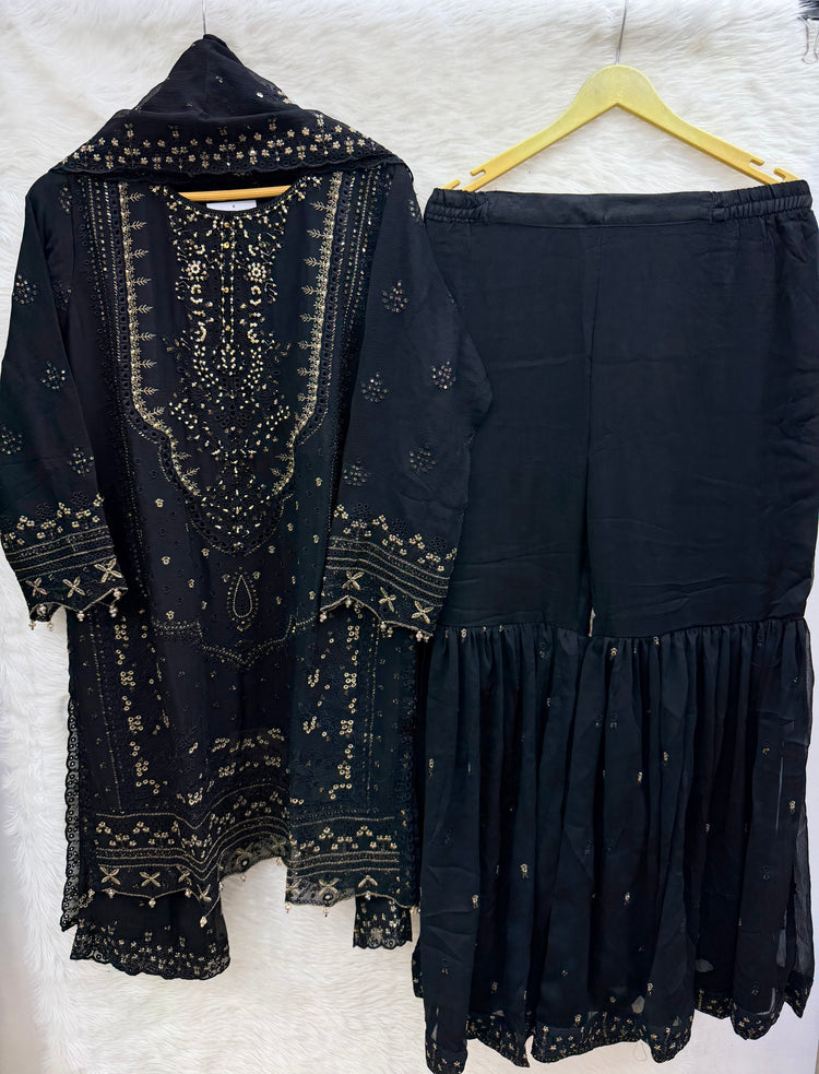 SADABAHAR AFSANAY LUXURY CHIFFON STITCHED | D-06