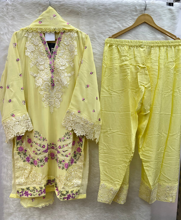 ROOHI KARMA- Butter Cream Yellow