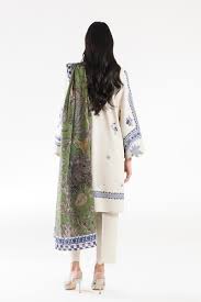 SANA SAFINAZ FESTIVE RTW FW25MUZ020BP3 Stitched Muzlin Linen Suit