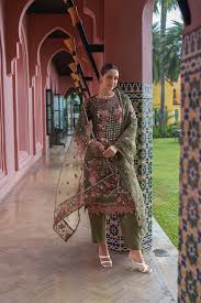 ELYSIAN BY ZAINAB FAZLANI LUXURY SEMI STITCHED CHIFFON ZFEC-003