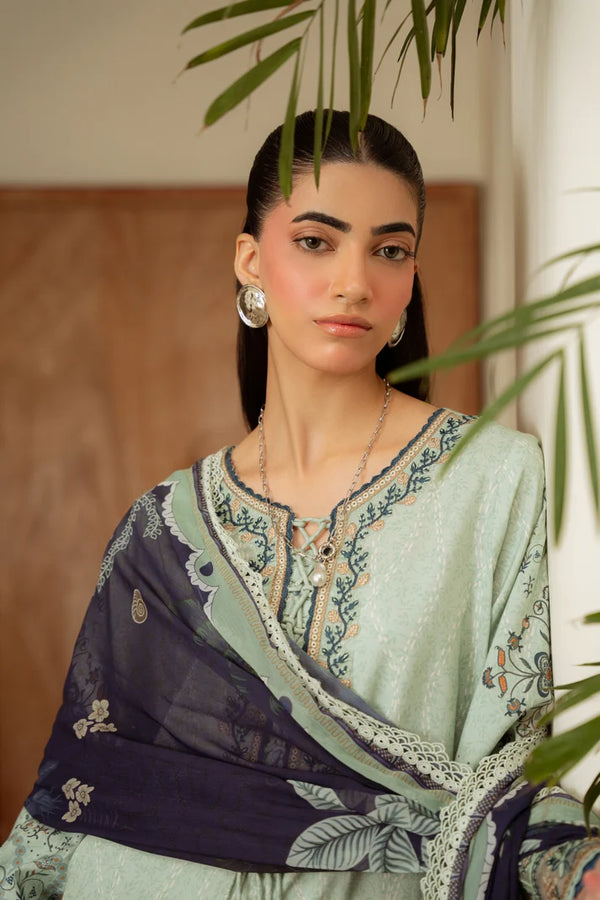 Aabyaan Print Luxe Linen AVELINE CELESTE (AK-09)
