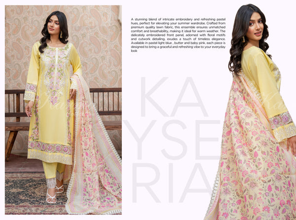 KAYSERIA KARMA STITCHED VOL - 1KC-1414 (BUTTER)