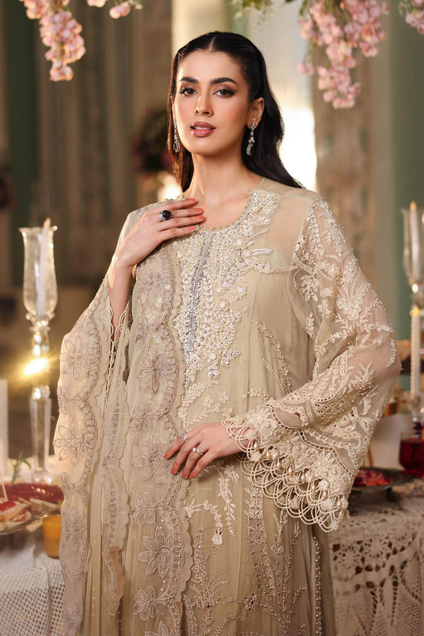 Maria b chiffon collection'26 /MPC-26-103-Olive Gold