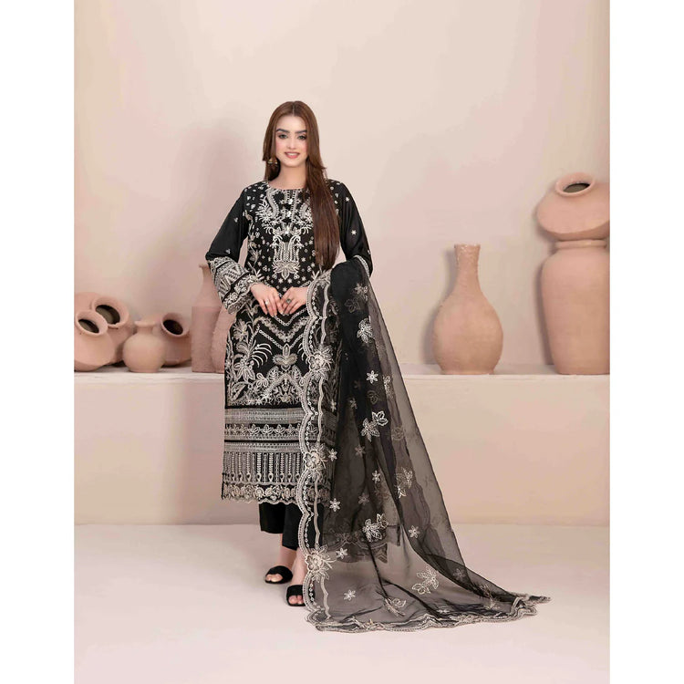 TAWAKKA LEMA PREMIUM UN-STICHED 3PC| D-2168