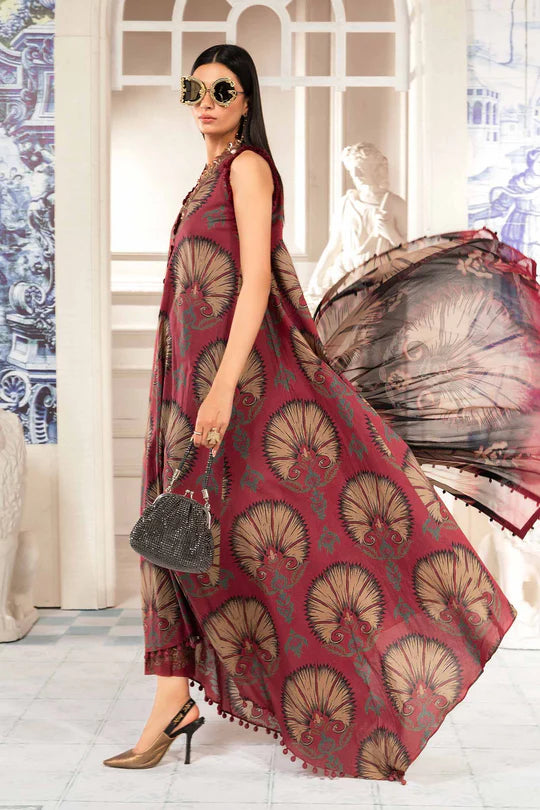 Maria b mprints 3 Piece Unstitched Printed Suit MPT-2209-B
