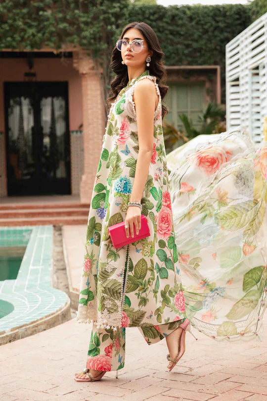 Maria b mprints 3 Piece Unstitched Printed Suit MPT-2210-A