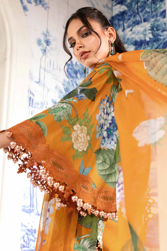 Maria b mprints 3 Piece Unstitched Printed Suit MPT-2210-B