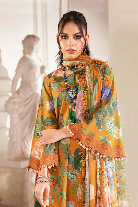 Maria b mprints 3 Piece Unstitched Printed Suit MPT-2210-B