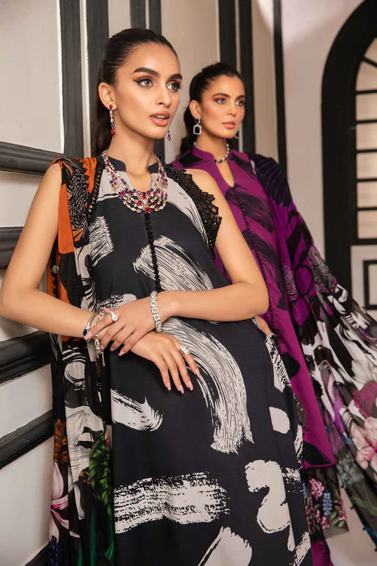 Maria b mprints 3 Piece Unstitched Printed Suit |MPT-2205-A