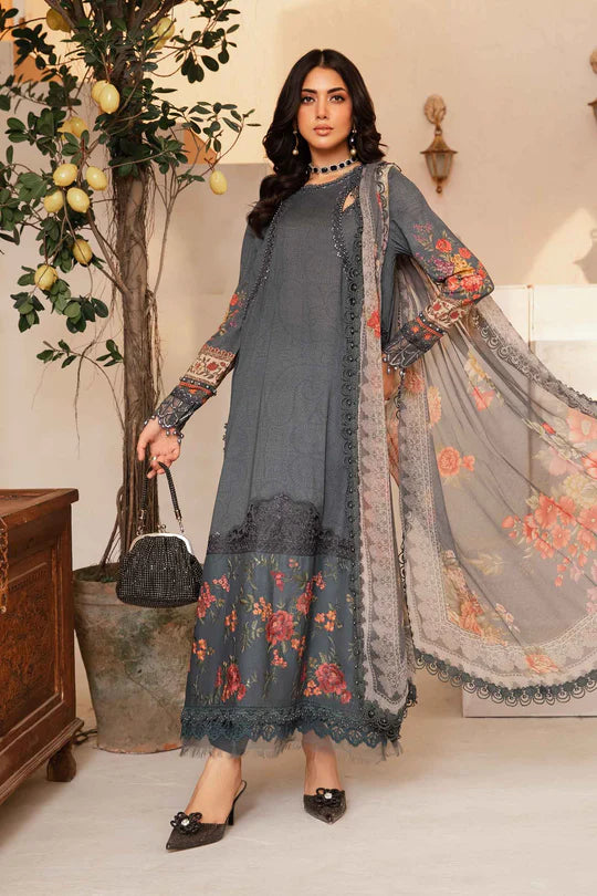 Maria b mprints 3 Piece Unstitched Printed Suit |MPT-2202-B