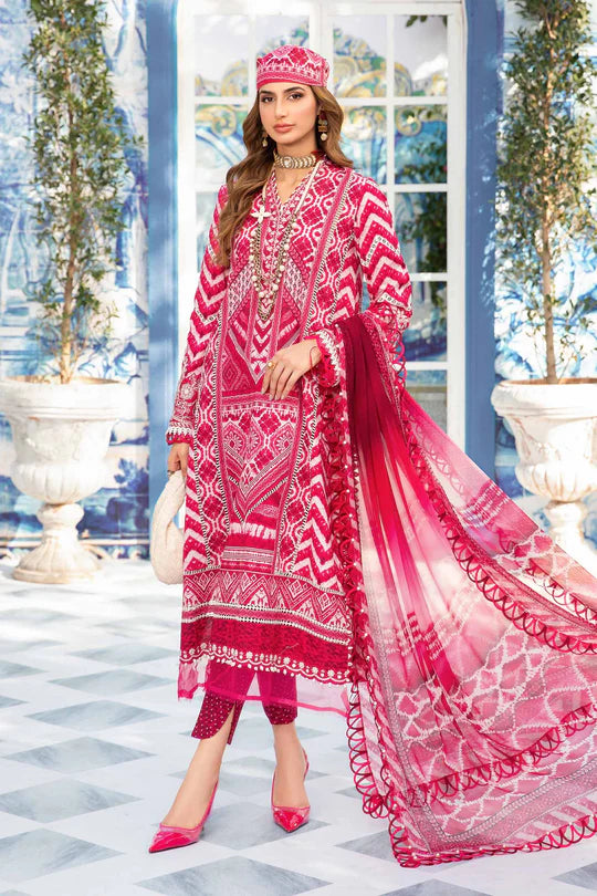 Maria b mprints 3 Piece Unstitched Printed Suit |MPT-2208-A