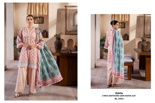 MAUSUMMERY STITCHED LAWN 3PC | D-11