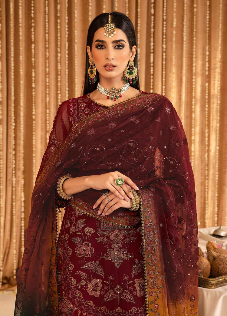 ALIZEH UN-STICHED 3PC| D-01 Roheen