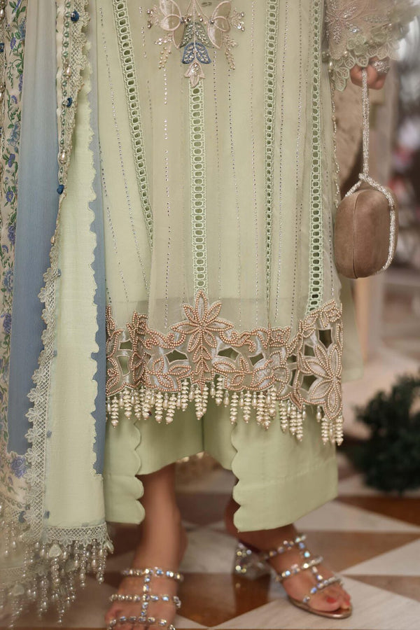 Maria b chiffon collection'26 /MPC-26-105-Pistachio Green