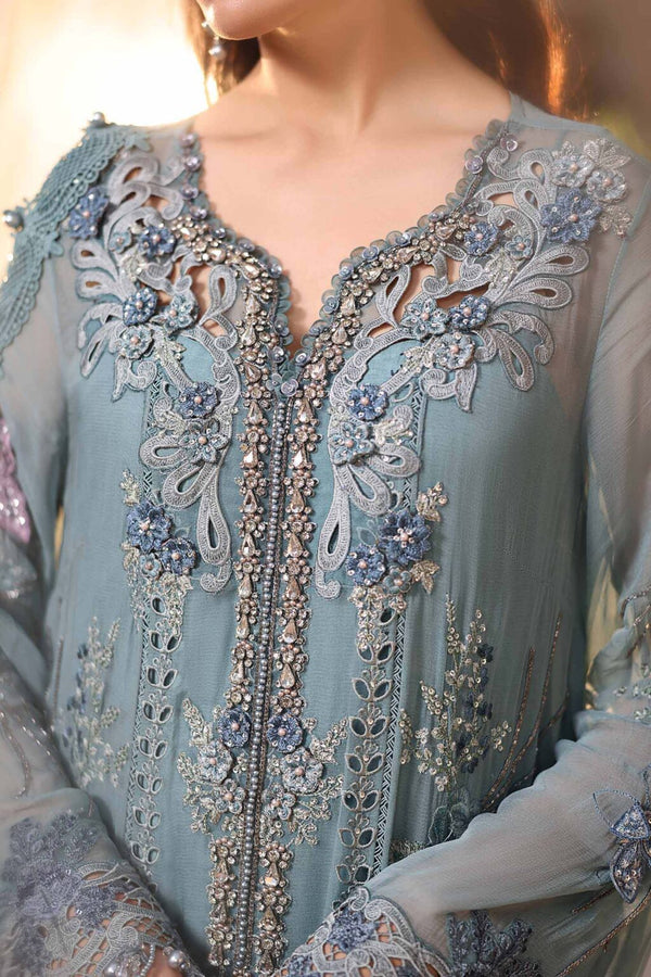 Maria b chiffon collection'26 /MPC-26-106-Slate Blue