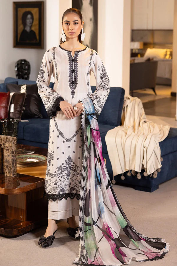 NUREH SIGNATURE PRINTS UN-STITCHED 3PC | SP-116