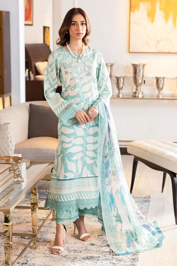 NUREH SIGNATURE PRINTS UN-STITCHED 3PC | SP-115