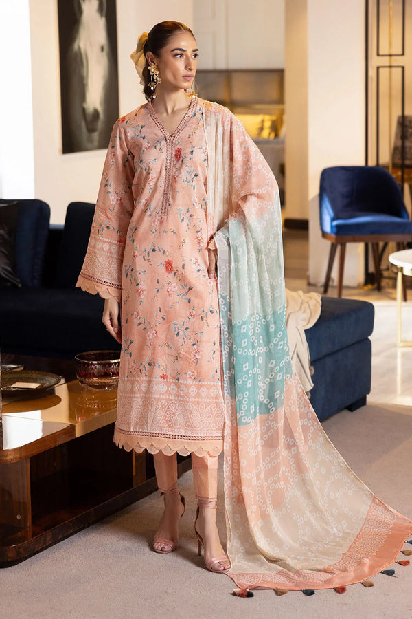 NUREH SIGNATURE PRINTS UN-STITCHED 3PC | SP-114