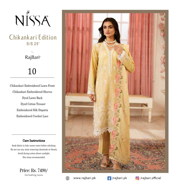 NISSA BY RAJBARI CHIKANKARI EDITION | D-10