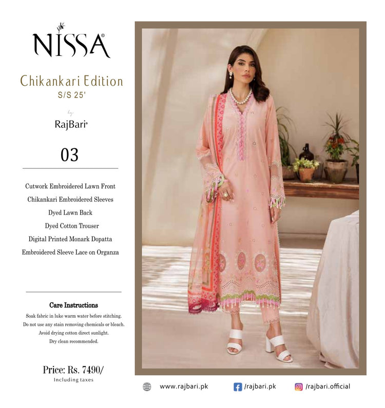 NISSA BY RAJBARI CHIKANKARI EDITION | D-03