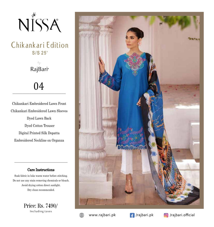 NISSA BY RAJBARI CHIKANKARI EDITION | D-04