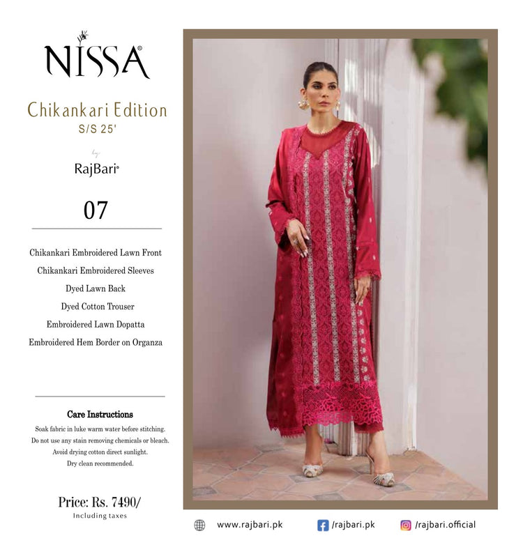NISSA BY RAJBARI CHIKANKARI EDITION | D-07