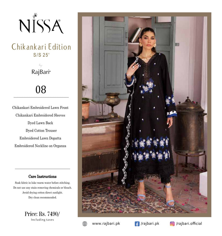 NISSA BY RAJBARI CHIKANKARI EDITION | D-08