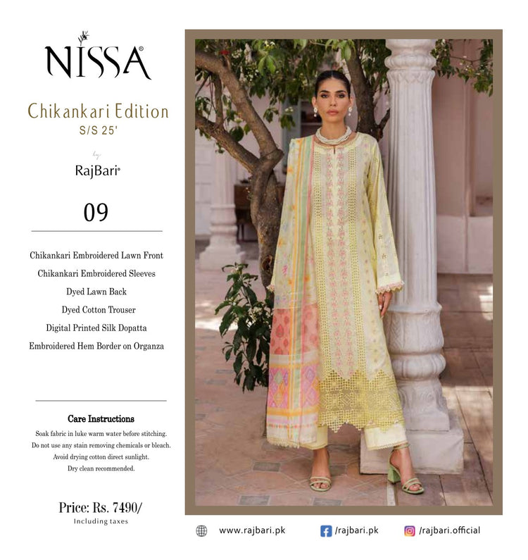 NISSA BY RAJBARI CHIKANKARI EDITION | D-09