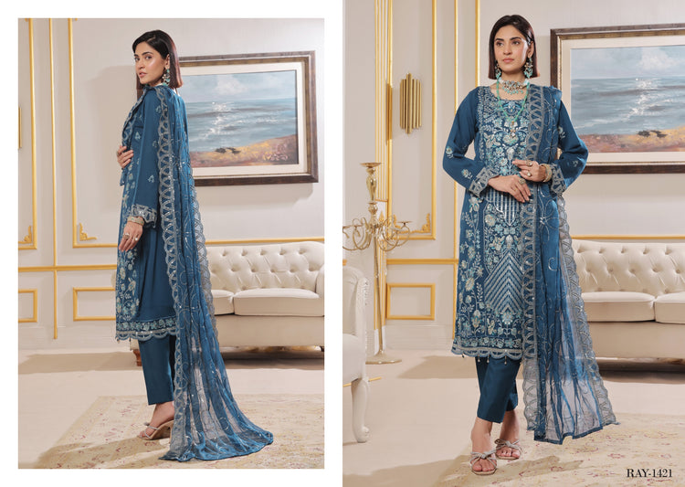 ZAIB BY BIN HAMEED SEMI-STITCHED 3PC | D-05