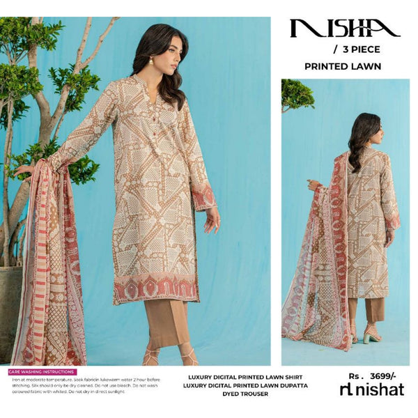 NISHA PRINTED LAWN | D-02
