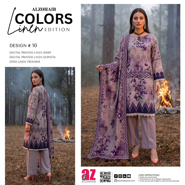 Az Colour Digital Printed Linen 100907 D-10