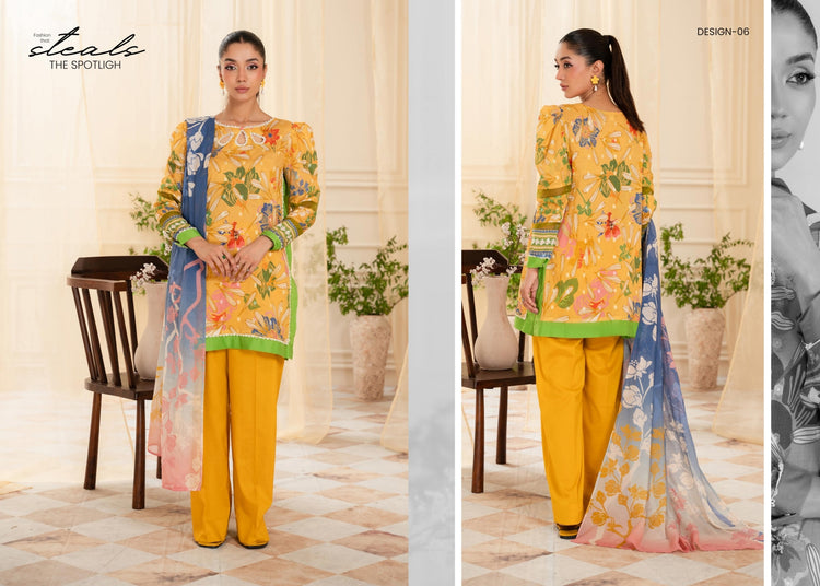 BLISS GULJEE UNSTITCHED LAWN D-06
