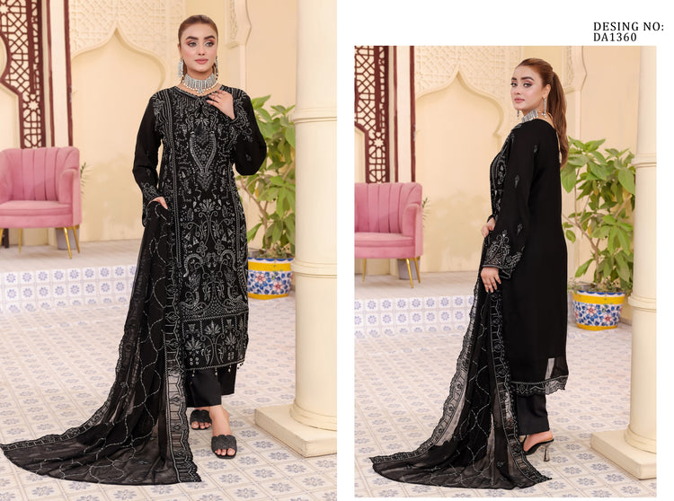SABIHA BY BIN HAMEED SEMI-STITCHED 3PC | D-08