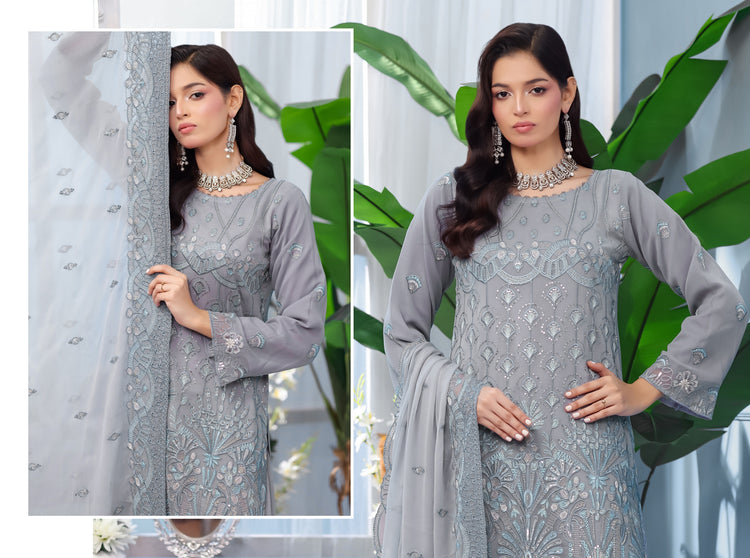 ARSHAMA BY BIN HAMEED SEM-STITCHED | DA1510