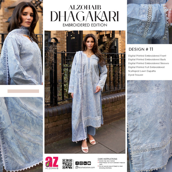 DHAGAKARI BY AL ZOHAIB UNSTITCHED LAWN 2026 D-11