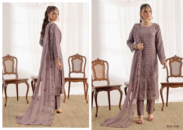 Maroosha Bin Hameed Semi Stitched Chiffon RAY-1443