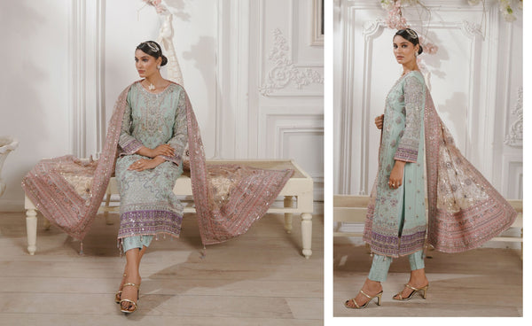 GLAMOURA BY NOOR'S SEMI-STITCHED 3PC | D-05