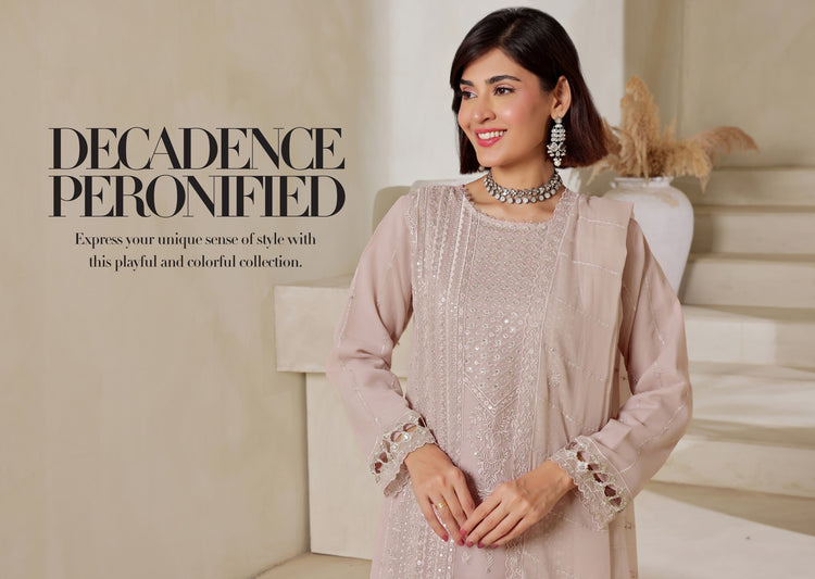 BISMA BY BIN HAMEED SEMI-STITCHED | RAY-1385