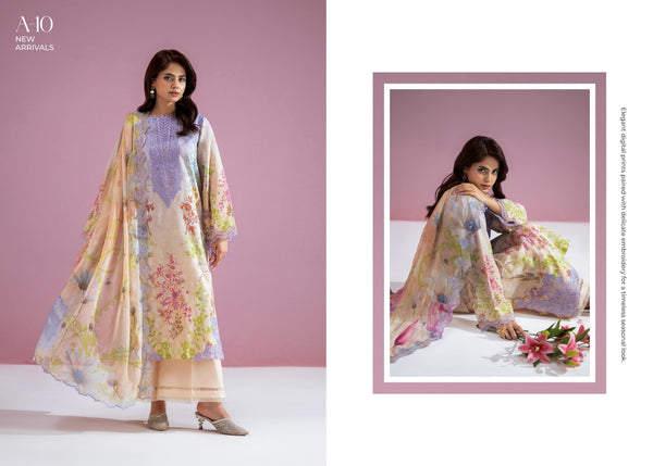 Rangpasand By Gulljee Un-Stitched 3pc | D-10