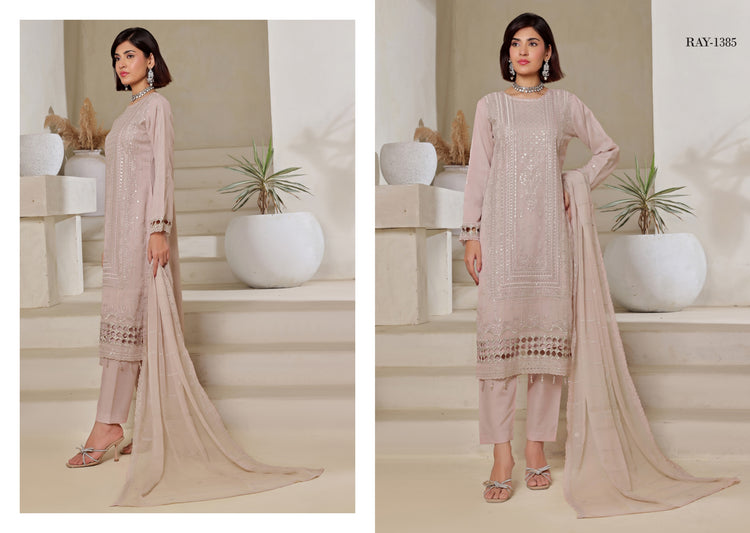 BISMA BY BIN HAMEED SEMI-STITCHED | RAY-1385