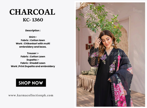 SAFINA LAWN STITCHED KARMA KC-1360