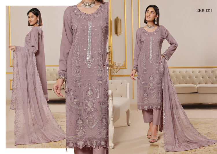 ZAIB BY BIN HAMEED SEMI-STITCHED 3PC | D-06
