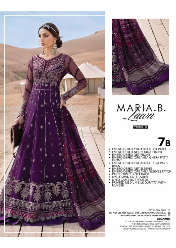 MARIA B LUXURY UNSTITCHED LUXURYLAWN (7-B)