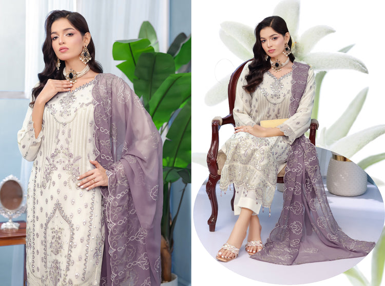 ARSHAMA BY BIN HAMEED SEM-STITCHED | EKR1454
