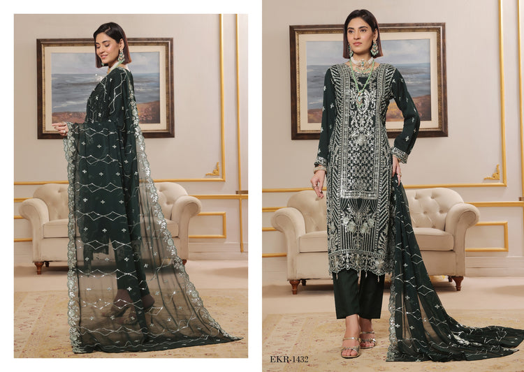ZAIB BY BIN HAMEED SEMI-STITCHED 3PC | D-07