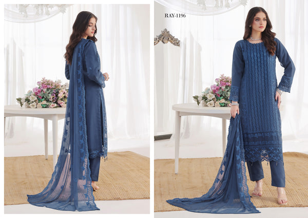 Maroosha Bin Hameed Semi Stitched Chiffon RAY-1196