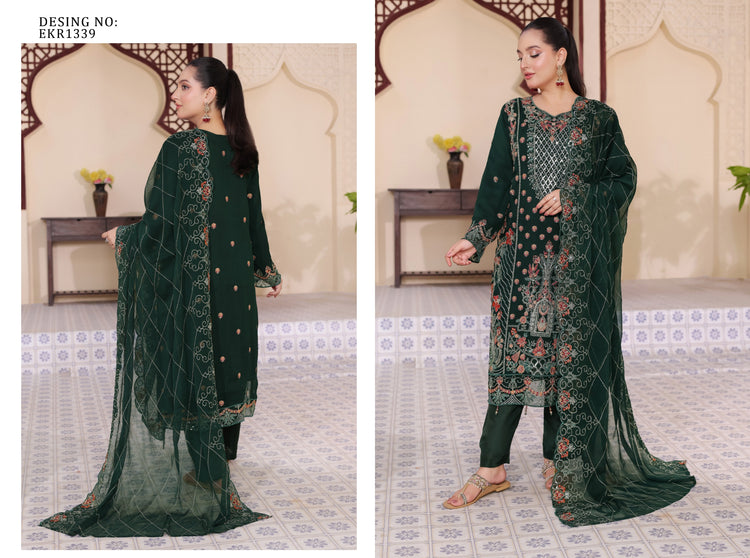 SABIHA BY BIN HAMEED SEMI-STITCHED 3PC | D-03