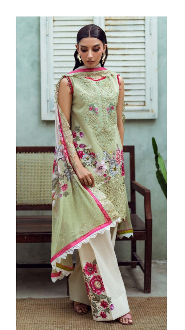 ALZOHAIB SUNSHINE BLOOM PRINTKARI UN-STITCHED 3PC | D-12