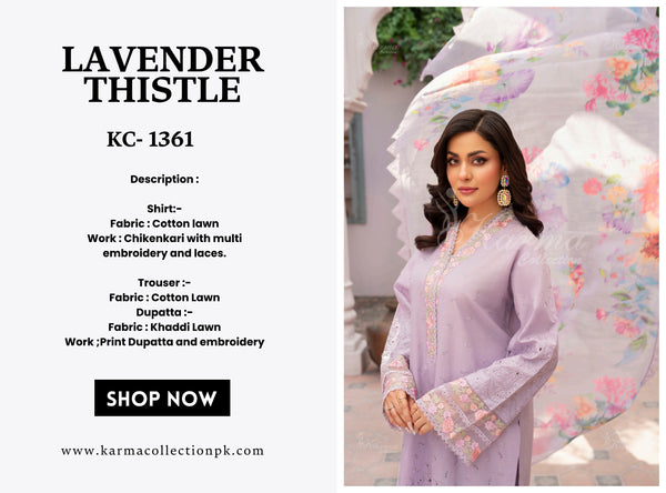 SAFINA LAWN STITCHED KARMA KC-1361