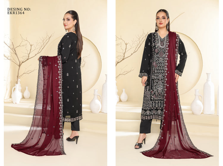 RAISE BY BIN HAMEED SEMI-STITCHED 3PC | D-01